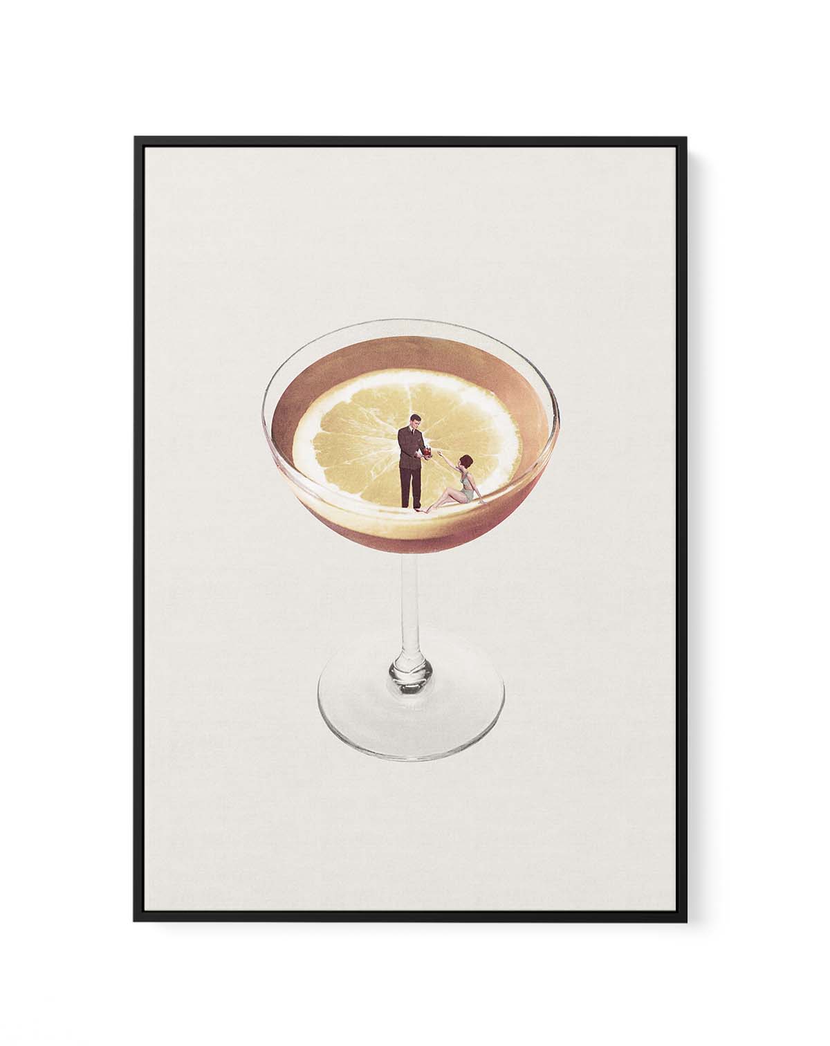 My Drink Needs a Drink By Maarten Leon | Framed Canvas Art Print from Olive et Oriel where you can shop wallpaper and artworks online