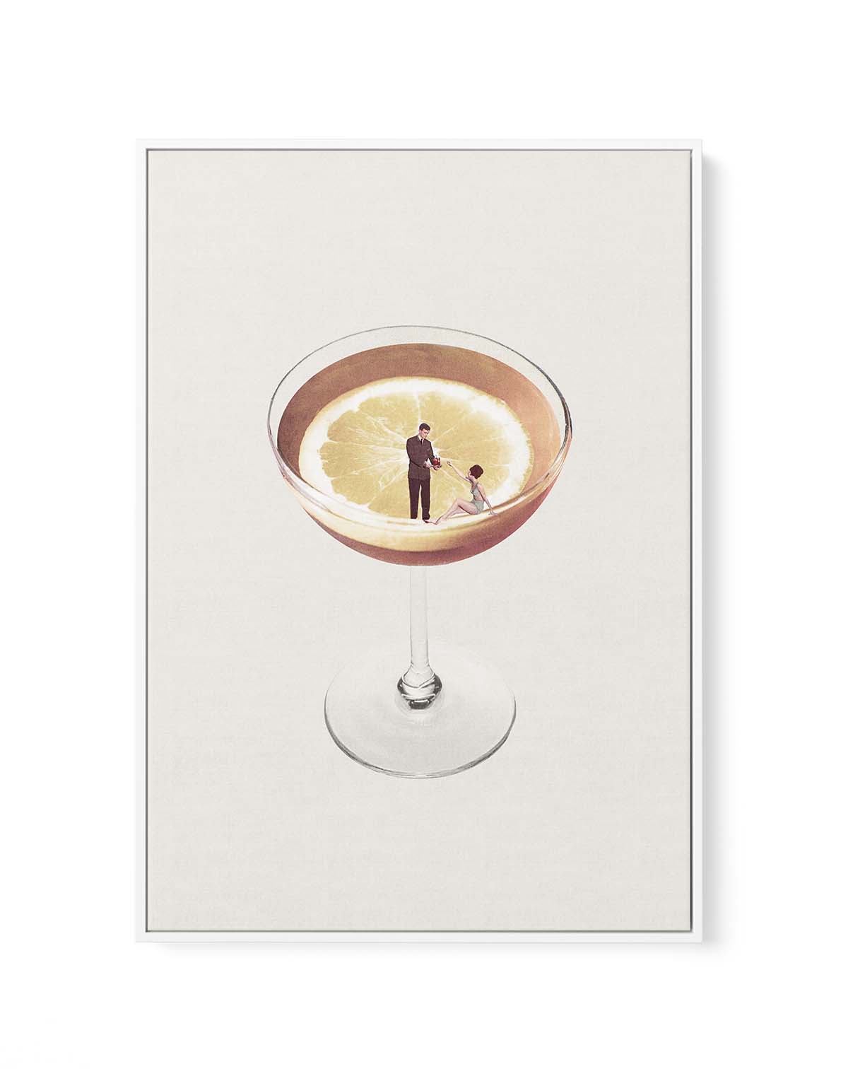 My Drink Needs a Drink By Maarten Leon | Framed Canvas Art Print from Olive et Oriel where you can shop wallpaper and artworks online