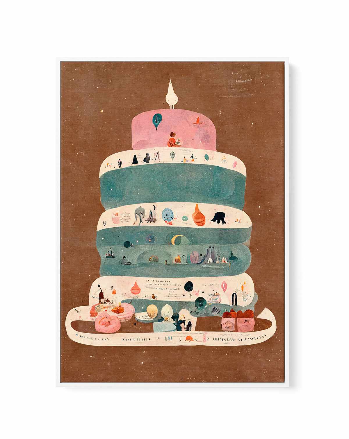 My first bithday By Treechild | Framed Canvas Art Print