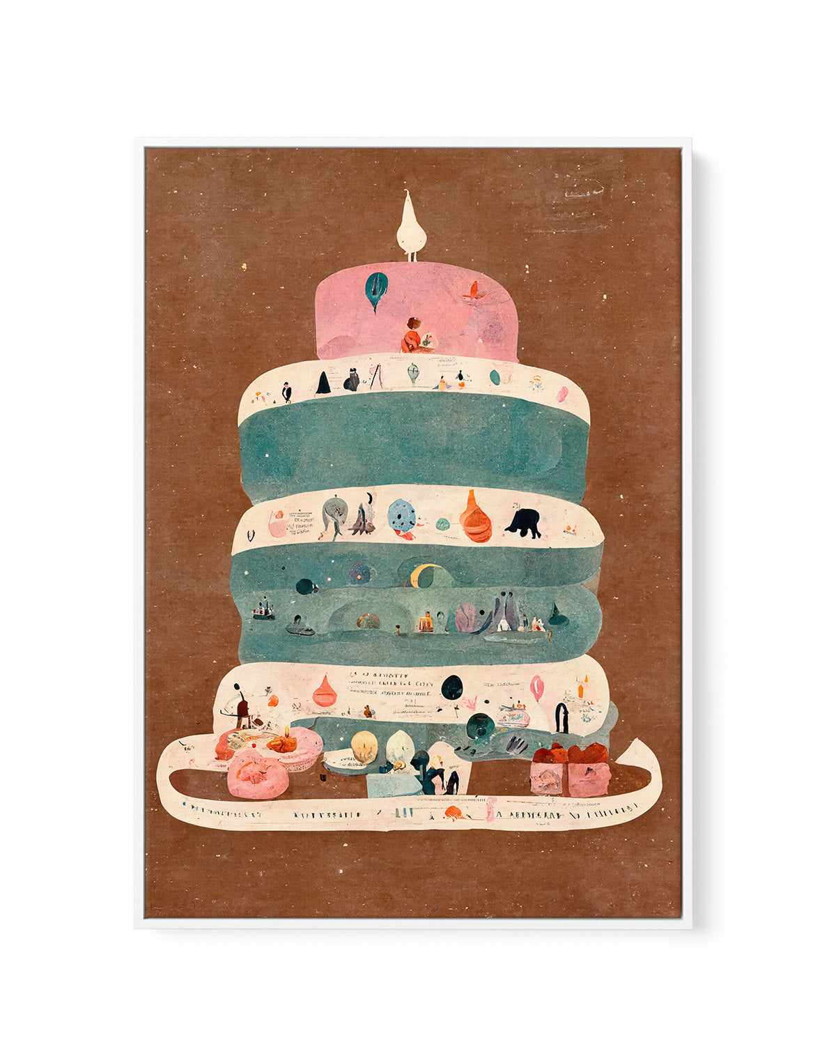 My first bithday By Treechild | Framed Canvas Art Print from Olive et Oriel where you can shop wallpaper and artworks online