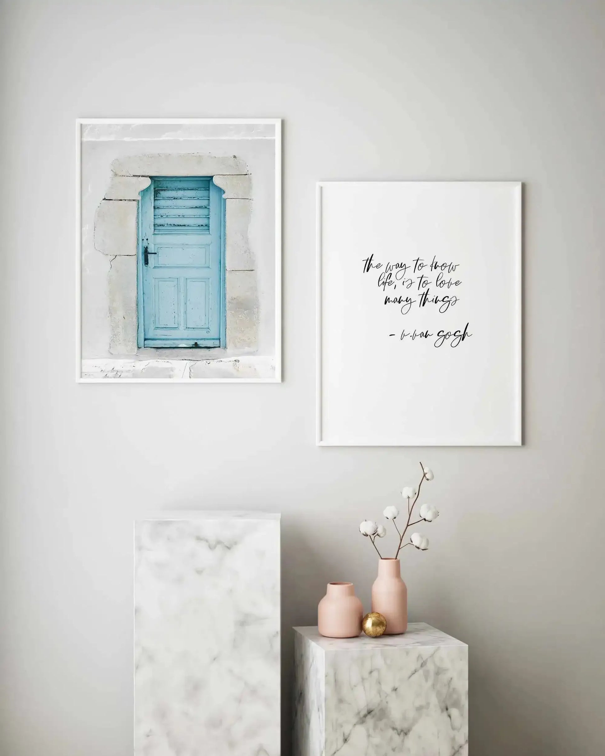 Mykonian Doorway Art Print-Shop Greece Wall Art Prints Online with Olive et Oriel - Our collection of Greek Islands art prints offer unique wall art including blue domes of Santorini in Oia, mediterranean sea prints and incredible posters from Milos and other Greece landscape photography - this collection will add mediterranean blue to your home, perfect for updating the walls in coastal, beach house style. There is Greece art on canvas and extra large wall art with fast, free shipping across Au