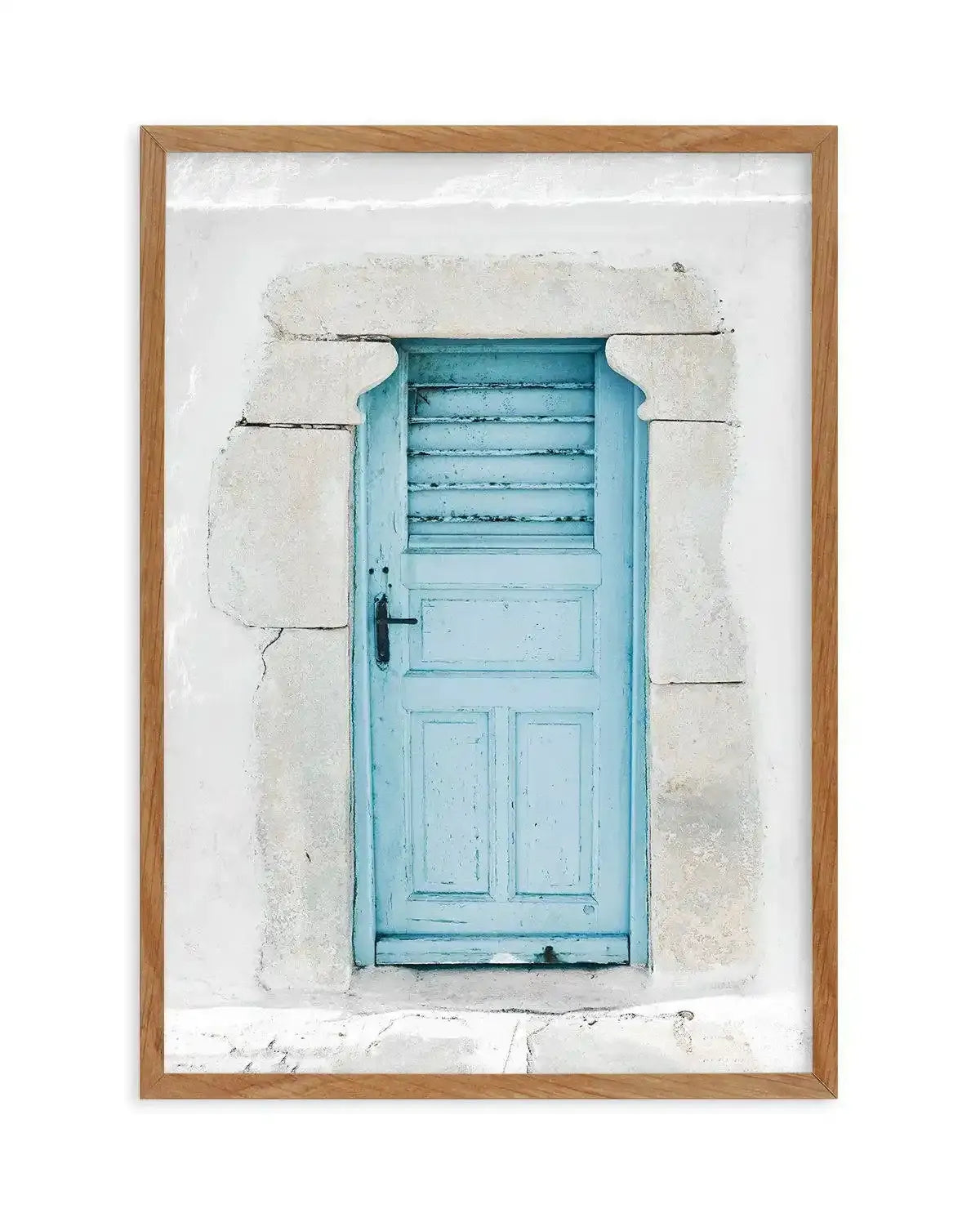Mykonian Doorway Art Print-Shop Greece Wall Art Prints Online with Olive et Oriel - Our collection of Greek Islands art prints offer unique wall art including blue domes of Santorini in Oia, mediterranean sea prints and incredible posters from Milos and other Greece landscape photography - this collection will add mediterranean blue to your home, perfect for updating the walls in coastal, beach house style. There is Greece art on canvas and extra large wall art with fast, free shipping across Au