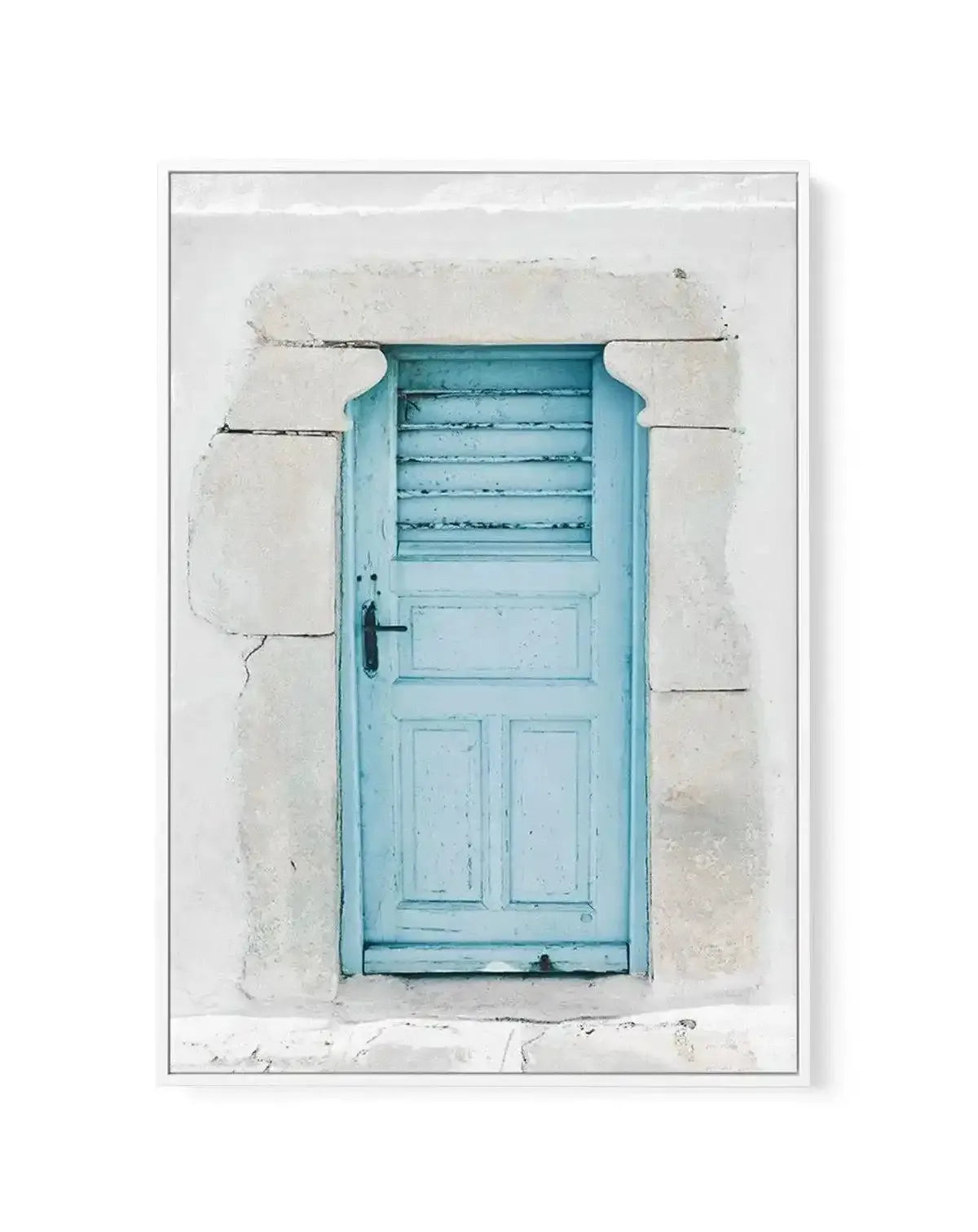 Mykonian Doorway | Framed Canvas-Shop Greece Wall Art Prints Online with Olive et Oriel - Our collection of Greek Islands art prints offer unique wall art including blue domes of Santorini in Oia, mediterranean sea prints and incredible posters from Milos and other Greece landscape photography - this collection will add mediterranean blue to your home, perfect for updating the walls in coastal, beach house style. There is Greece art on canvas and extra large wall art with fast, free shipping acr