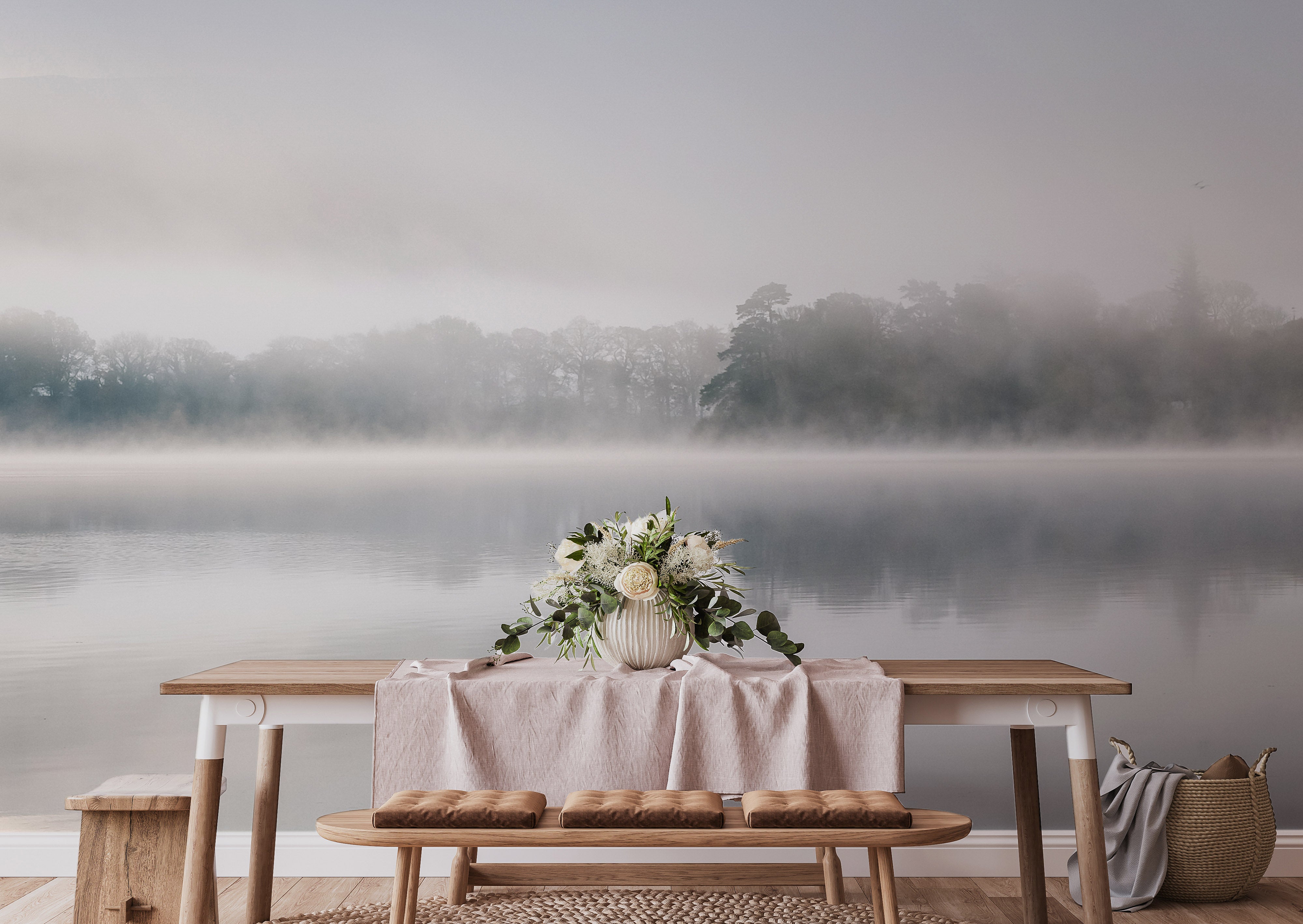 Mystic Lake Photo Mural Wallpaper