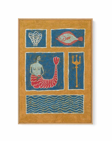 Mythical Mosaic I by Julie Celina | Framed Canvas Art Print from Olive et Oriel where you can shop wallpaper and artworks online