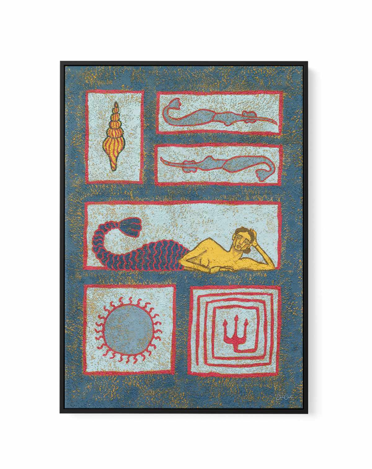 Mythical Mosaic II by Julie Celina | Framed Canvas Art Print from Olive et Oriel where you can shop wallpaper and artworks online