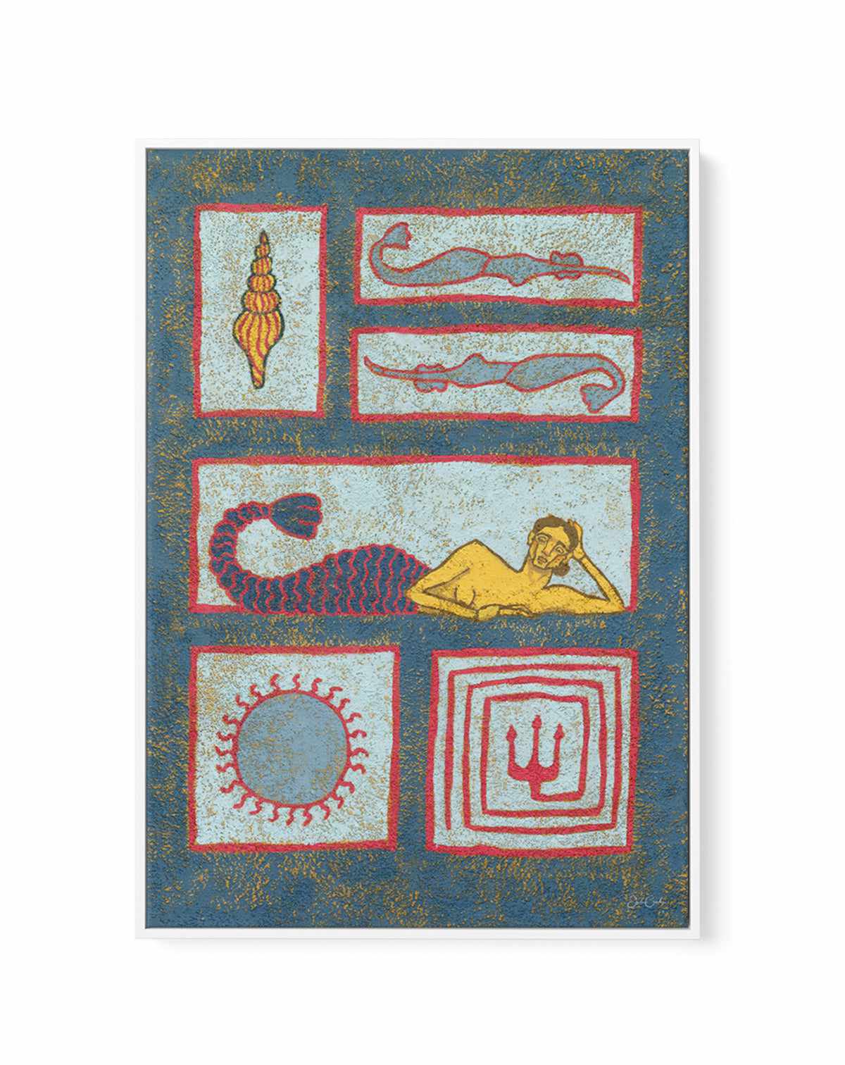 Mythical Mosaic II by Julie Celina | Framed Canvas Art Print from Olive et Oriel where you can shop wallpaper and artworks online