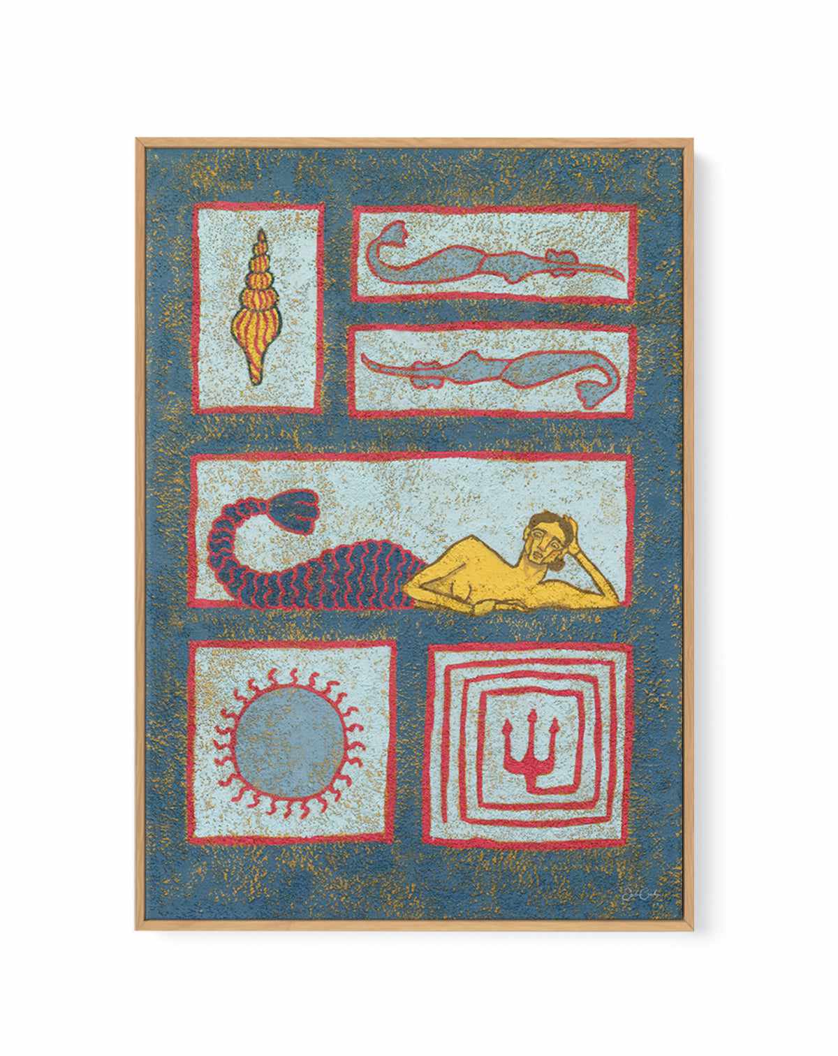 Mythical Mosaic II by Julie Celina | Framed Canvas Art Print from Olive et Oriel where you can shop wallpaper and artworks online