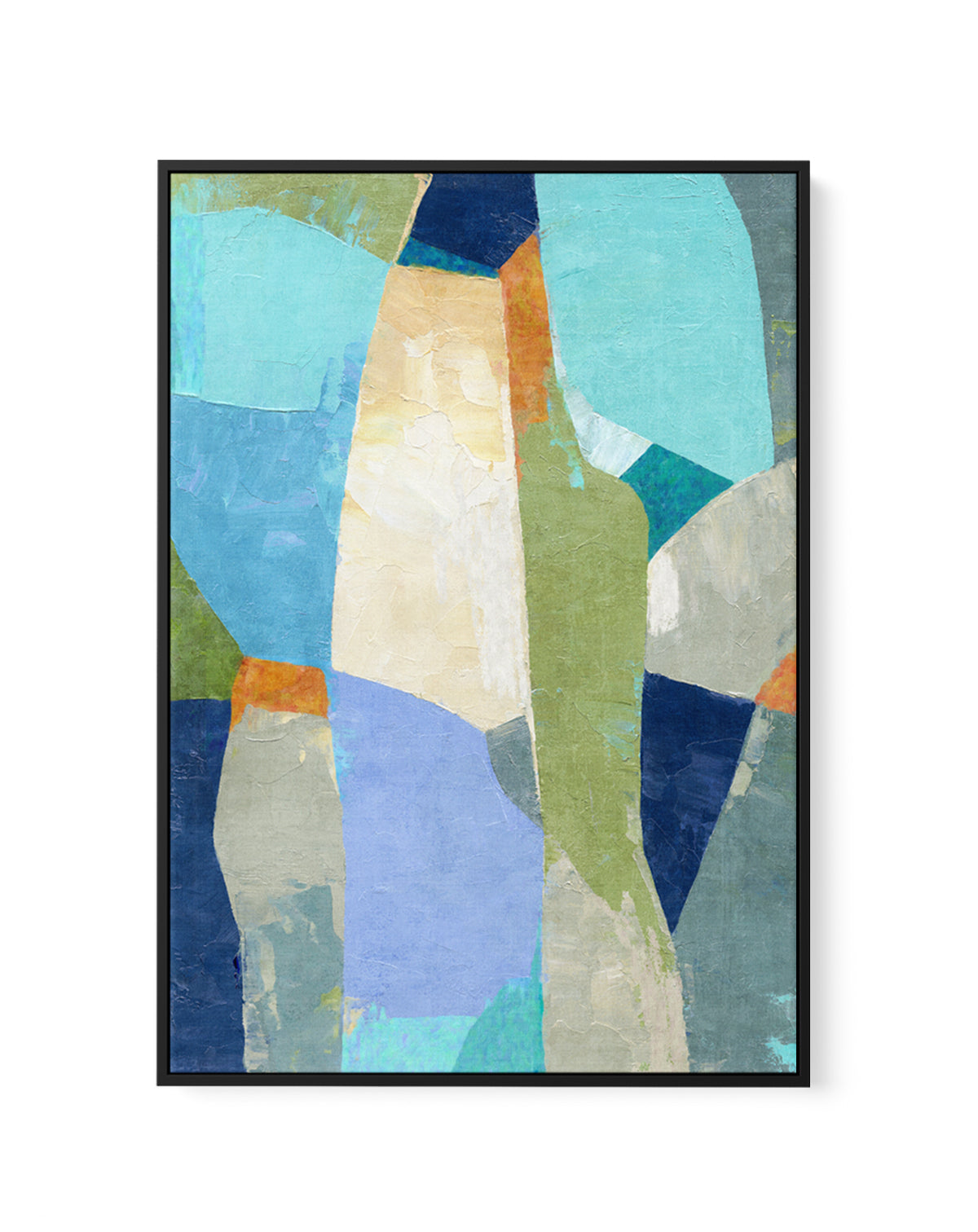 Blue Balcony by Suzanne Nicoll | Framed Canvas Art Print