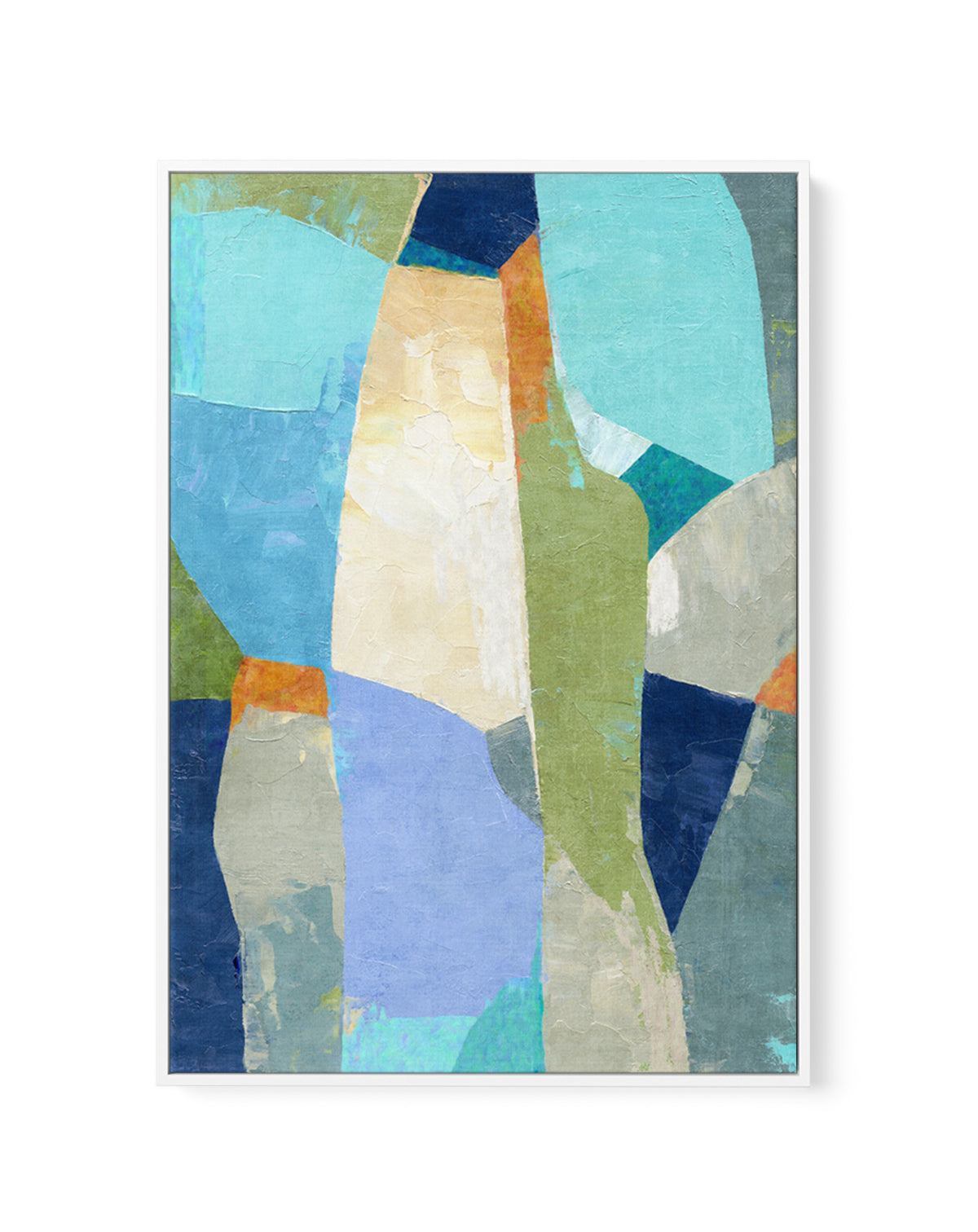 Blue Balcony by Suzanne Nicoll | Framed Canvas Art Print