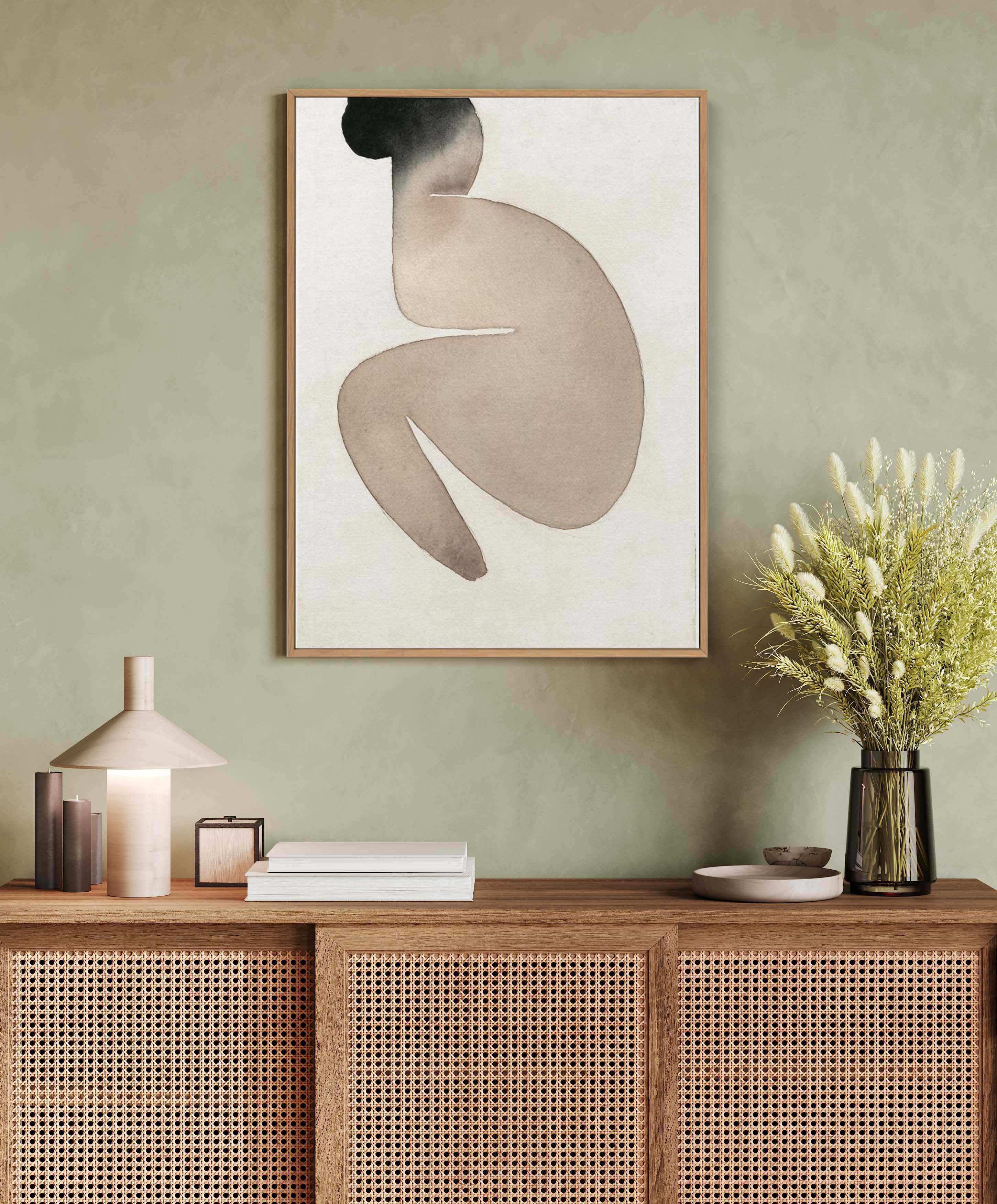 NUDE By Jorgen Hansson | Framed Canvas Art Print