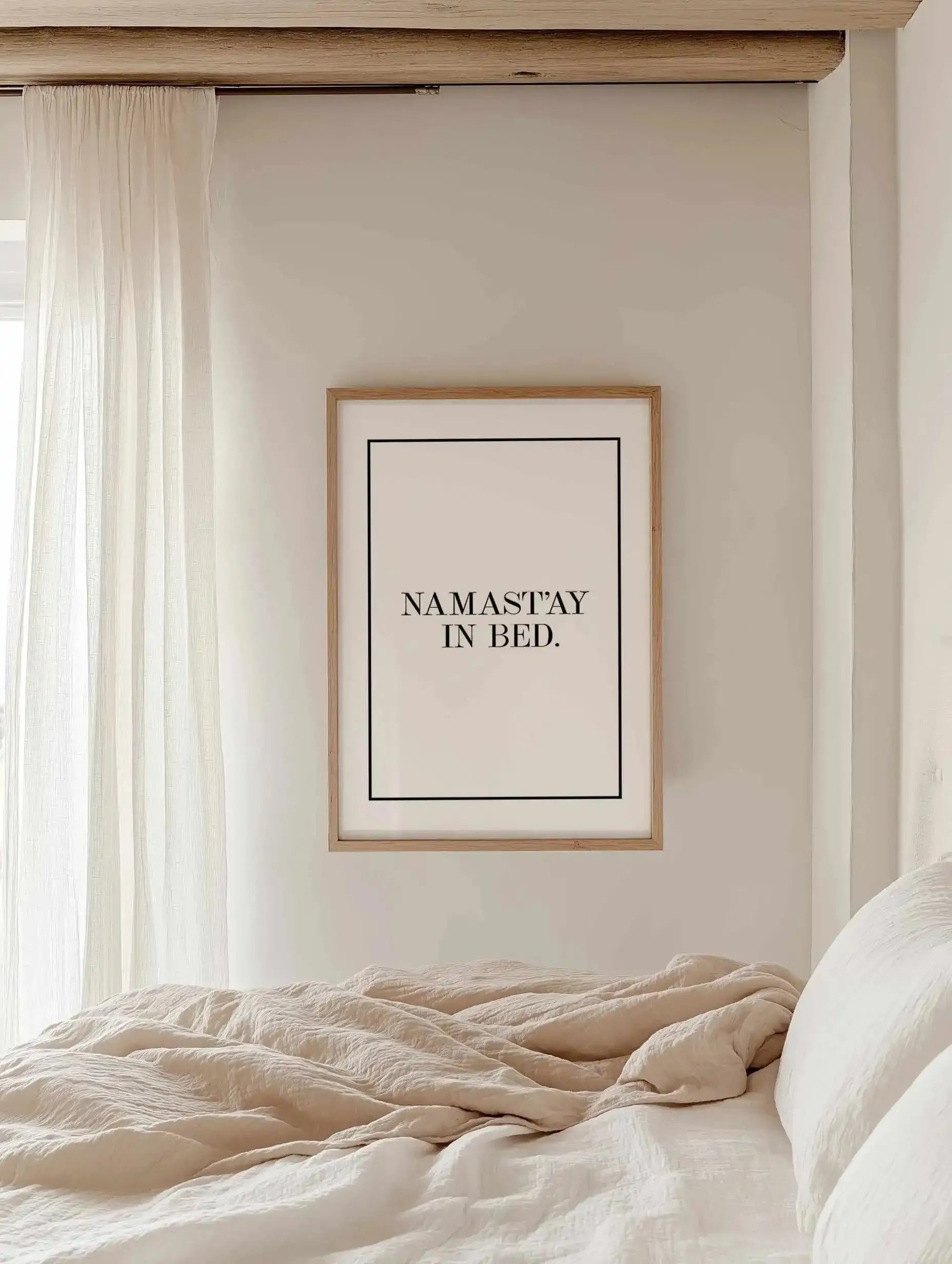 Namastay In Bed | PT Art Print from Olive et Oriel where you can shop wallpaper and artworks online