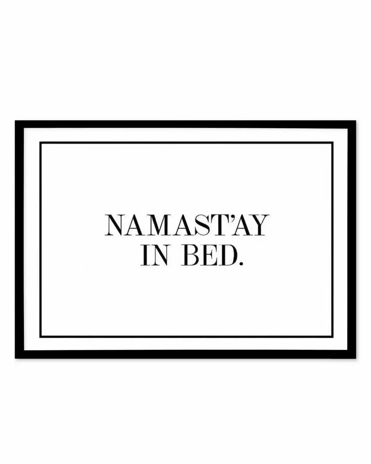 Namastay In Bed | LS Art Print from Olive et Oriel where you can shop wallpaper and artworks online