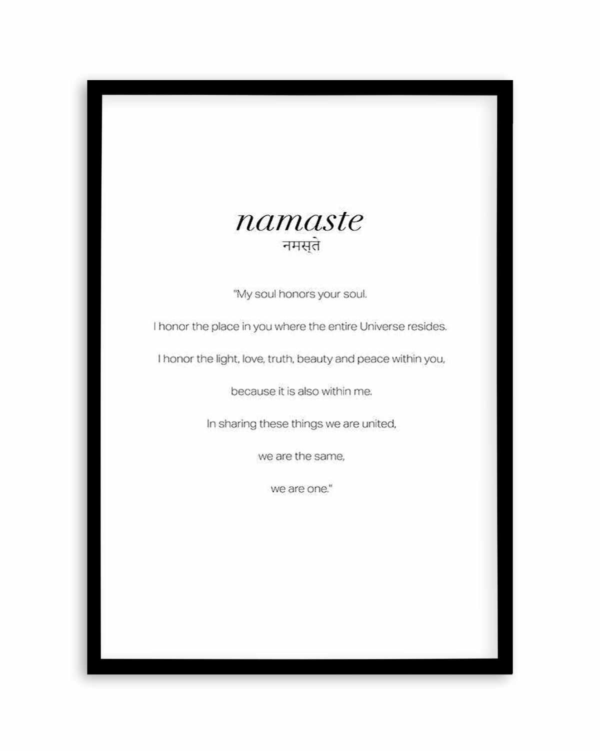 Namaste Art Print