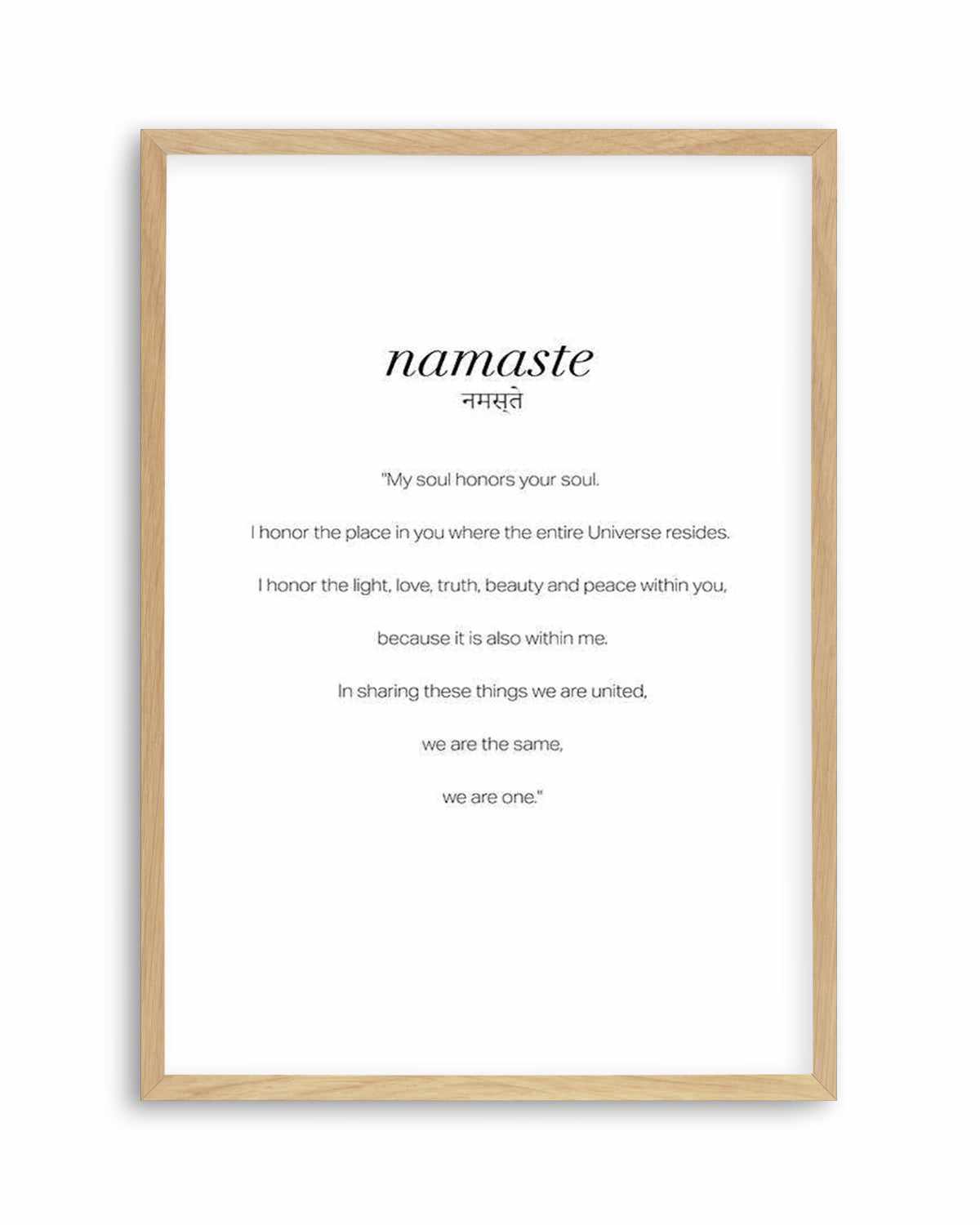 Namaste Art Print