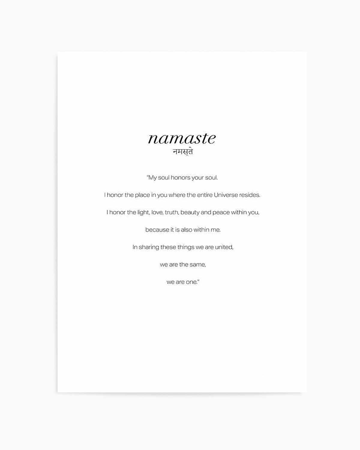 Namaste Art Print