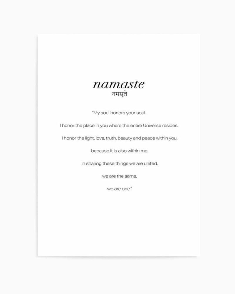 Namaste Art Print
