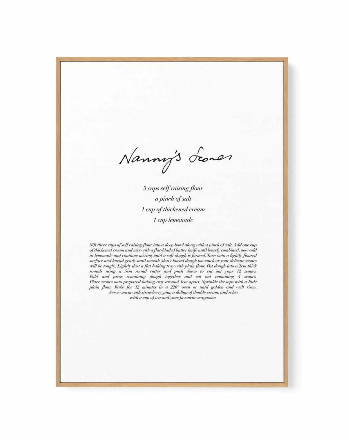 Nannys Scones | Framed Canvas-CANVAS-You can shop wall art online with Olive et Oriel for everything from abstract art to fun kids wall art. Our beautiful modern art prints and canvas art are available from large canvas prints to wall art paintings and our proudly Australian artwork collection offers only the highest quality framed large wall art and canvas art Australia - You can buy fashion photography prints or Hampton print posters and paintings on canvas from Olive et Oriel and have them de