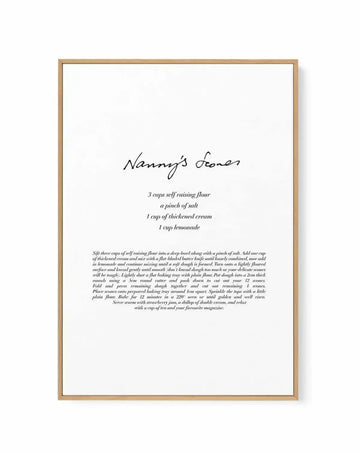Nannys Scones | Framed Canvas-CANVAS-You can shop wall art online with Olive et Oriel for everything from abstract art to fun kids wall art. Our beautiful modern art prints and canvas art are available from large canvas prints to wall art paintings and our proudly Australian artwork collection offers only the highest quality framed large wall art and canvas art Australia - You can buy fashion photography prints or Hampton print posters and paintings on canvas from Olive et Oriel and have them de