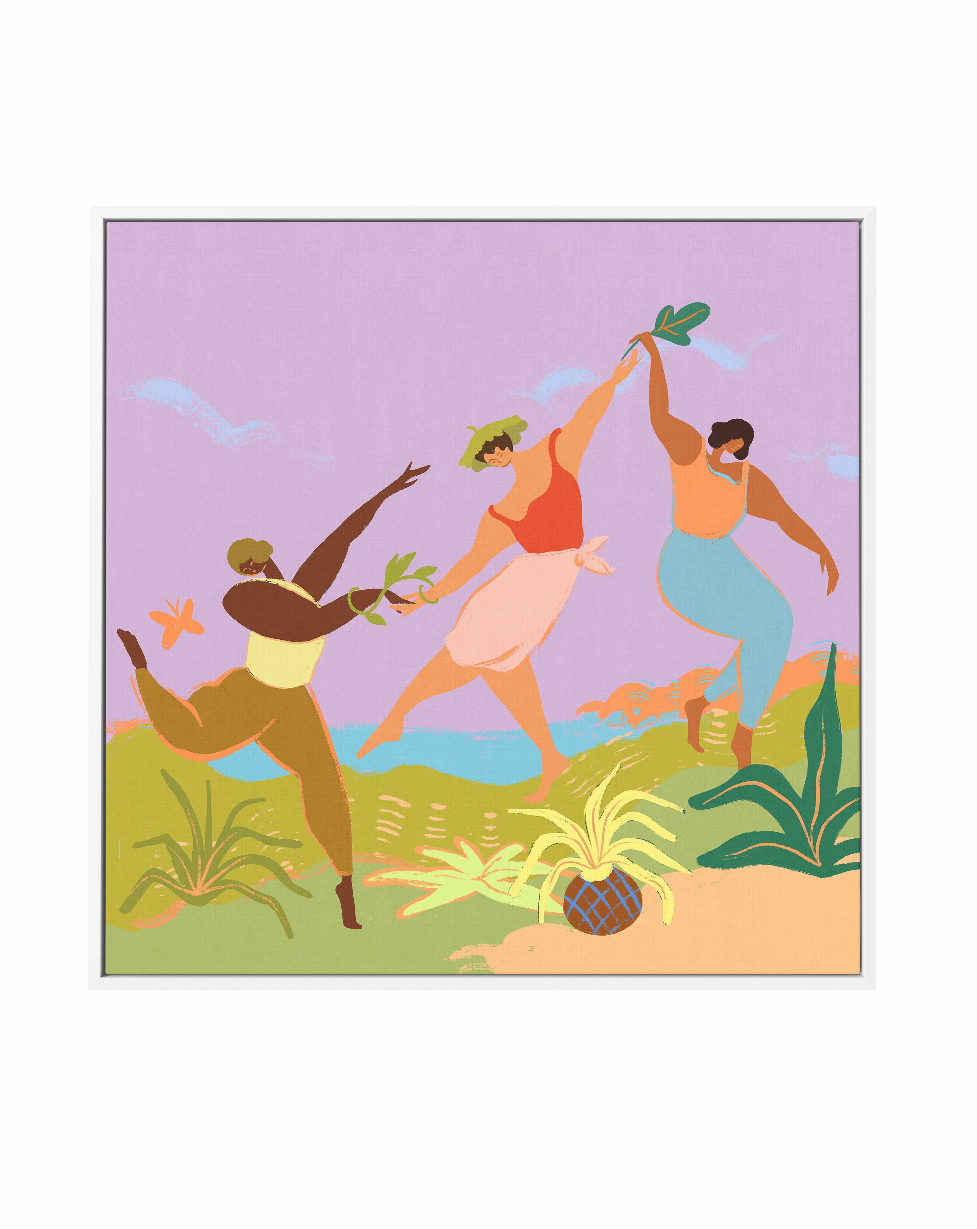 Nature's Frolic by Arty Guava | Framed Canvas Art Print