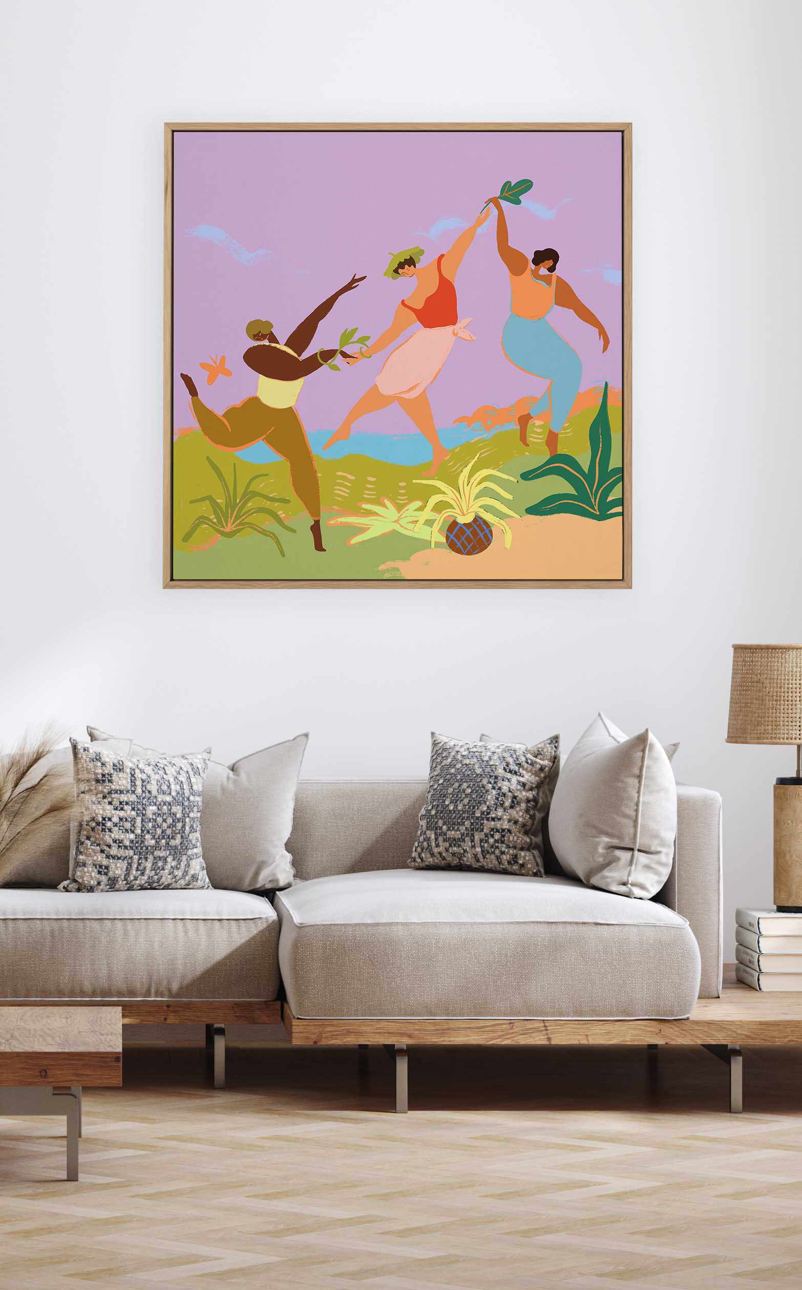 Nature's Frolic by Arty Guava | Framed Canvas Art Print