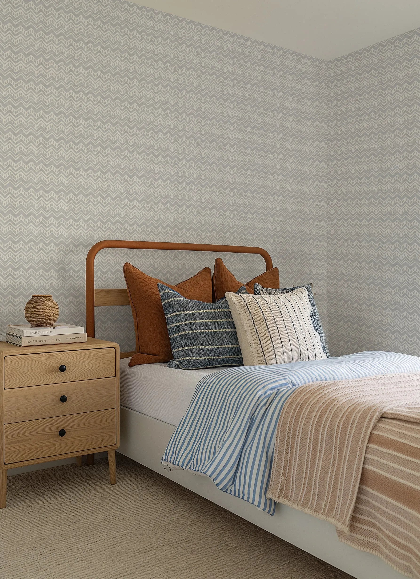 Navajo in Textured Grey Wallpaper from Olive et Oriel where you can shop wallpaper and artworks online