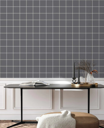 Navy Checks Wallpaper-Wallpaper-Buy-Australian-Removable-Wallpaper-In-Gingham-Wallpaper-Peel-And-Stick-Wallpaper-Online-At-Olive-et-Oriel-Shop-Plaid-&-Check-Style-Wall-Papers-Decorate-Your-Bedroom-Living-Room-Kids-Room-or-Commercial-Interior
