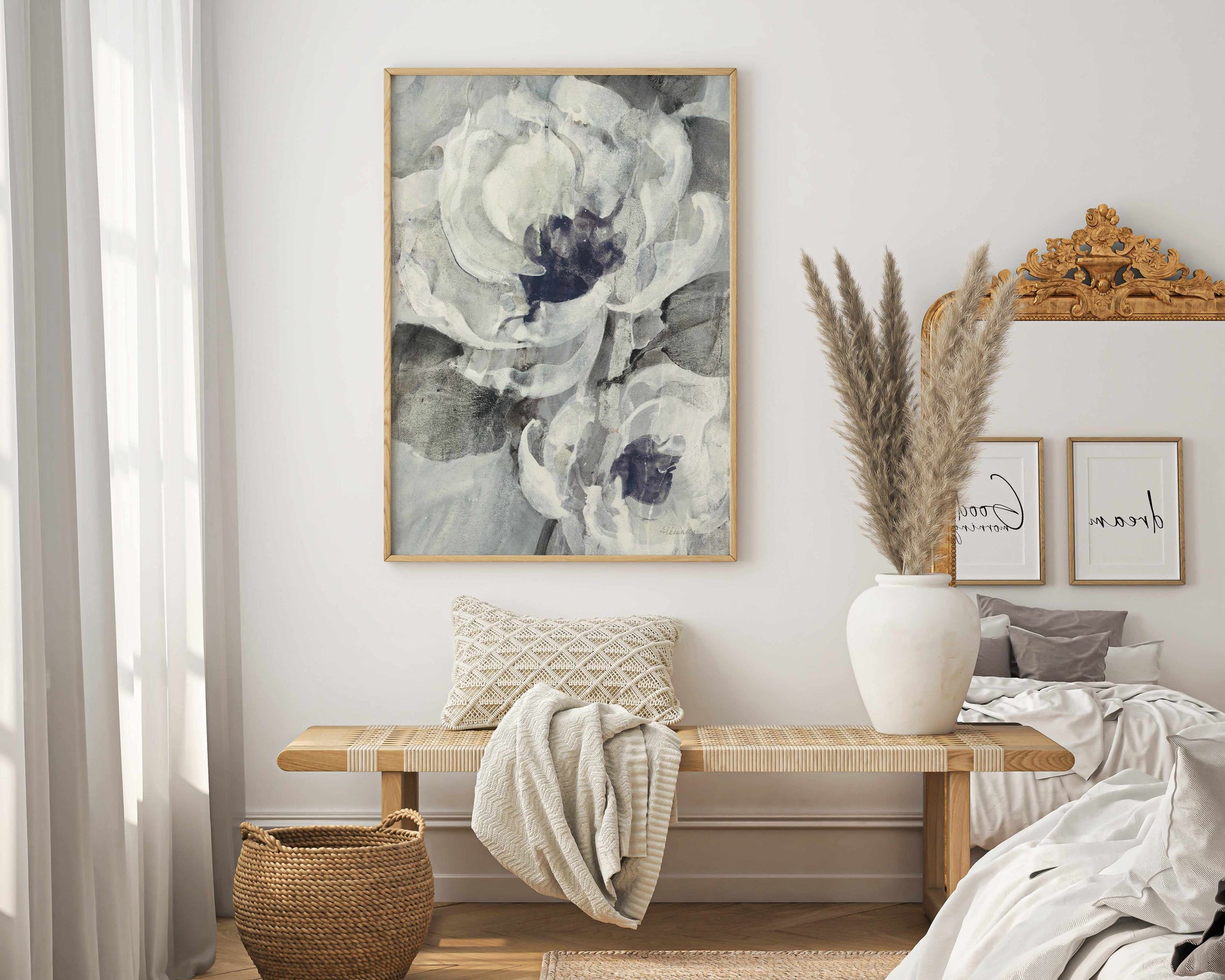 Navy Delight II | Art Print from Olive et Oriel where you can shop wallpaper and artworks online