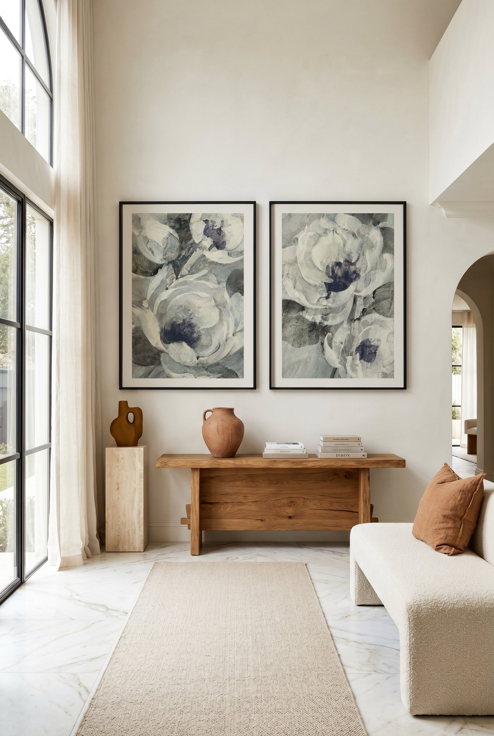 Navy Delight I & II Art Print Set of 2 | Matching Wall Art
