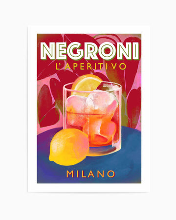 Negroni Aperitivo Milano by Marco Marella | Art Print from Olive et Oriel where you can shop wallpaper and artworks online