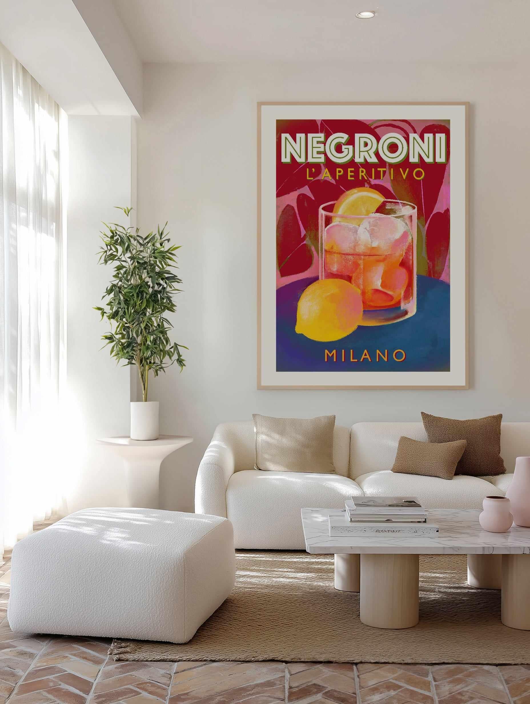 Negroni Aperitivo Milano by Marco Marella | Art Print from Olive et Oriel where you can shop wallpaper and artworks online