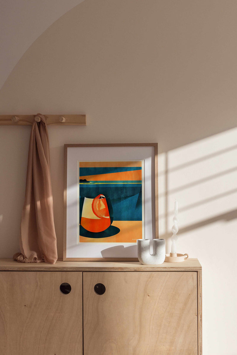 Negroni At Sunset By Bo Anderson | Art Print from Olive et Oriel where you can shop wallpaper and artworks online