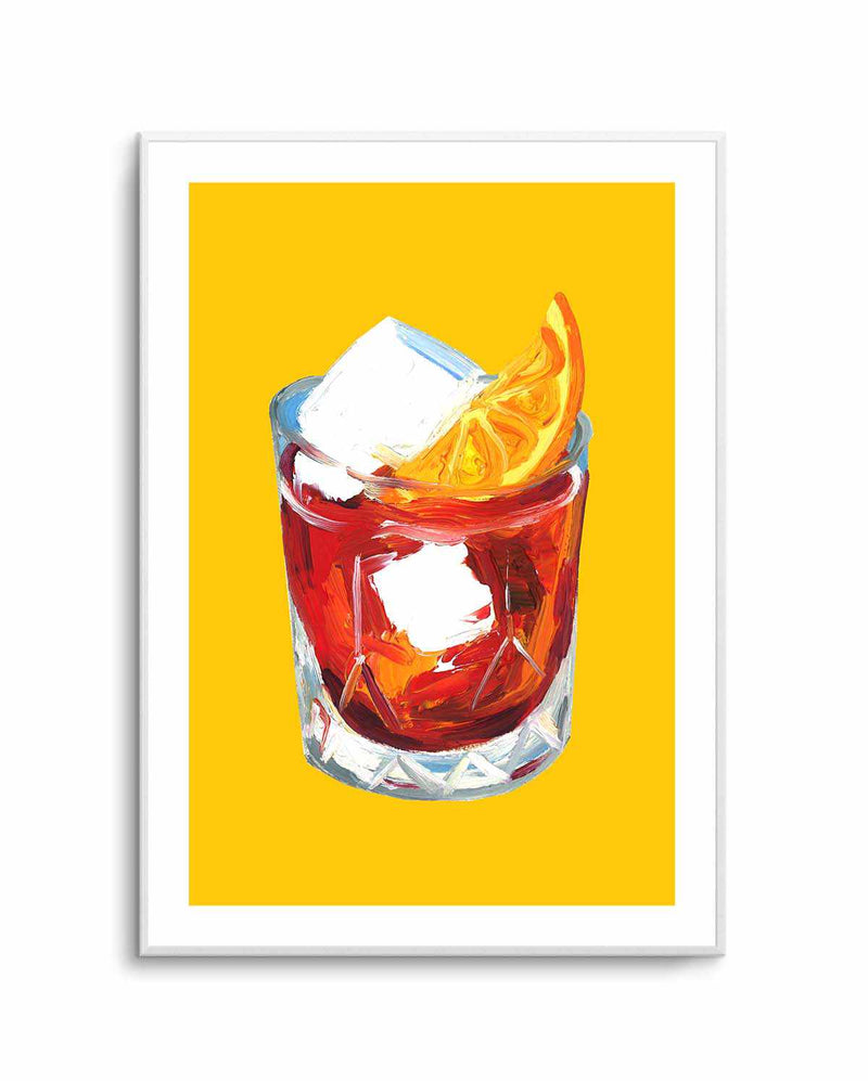 Negroni Sunshine Yellow by Alice Straker | Art Print from Olive et Oriel where you can shop wallpaper and artworks online
