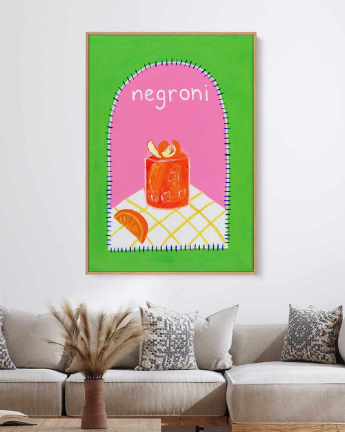 Negroni by Britney Turner | Framed Canvas Art Print