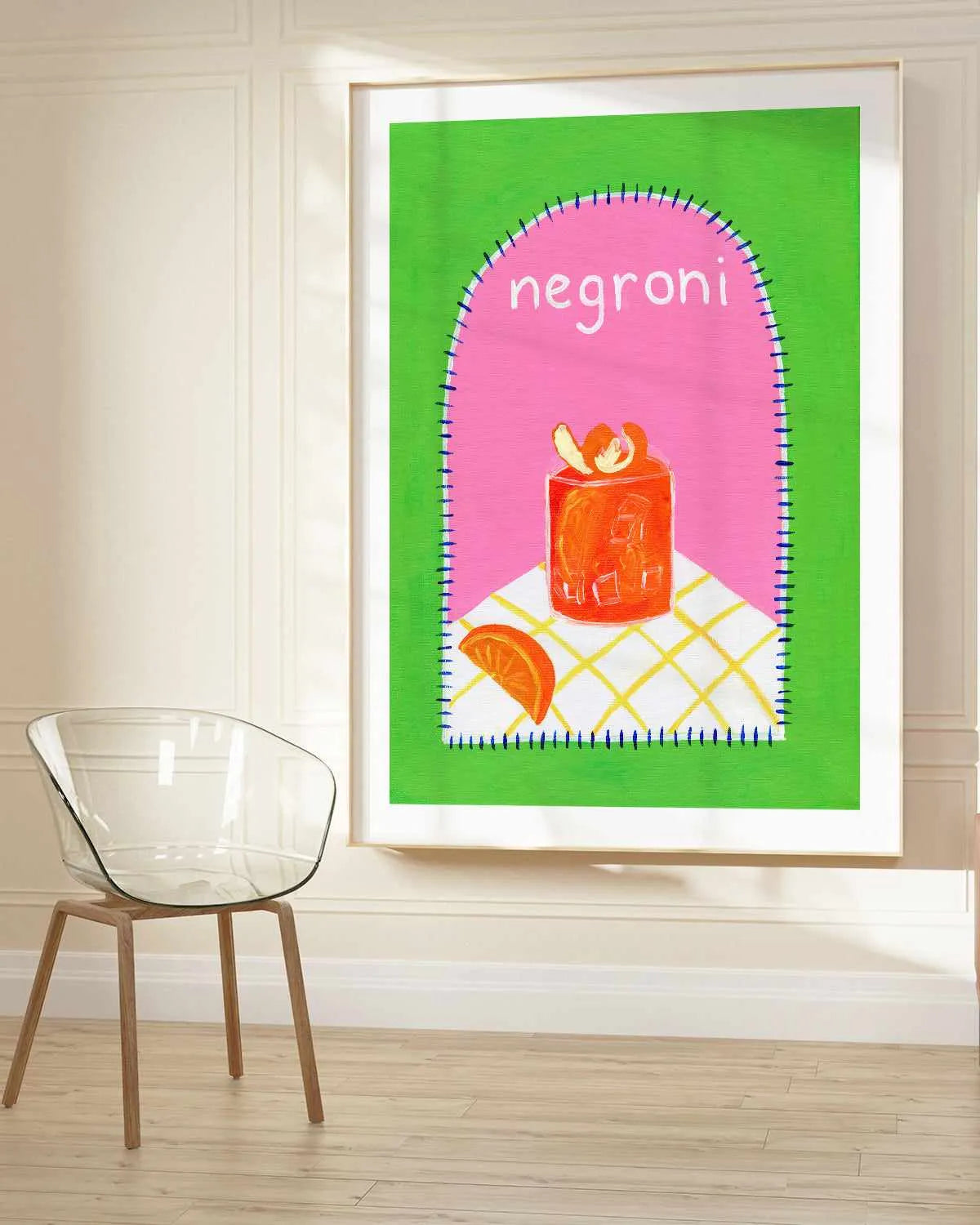 Negroni by Britney Turner Art Print from Olive et Oriel where you can shop wallpaper and artworks online