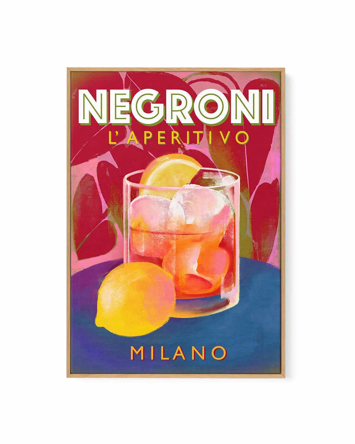Negroni Aperitivo Milano by Marco Marella | Framed Canvas Art Print from Olive et Oriel where you can shop wallpaper and artworks online