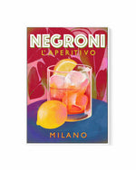 Negroni Aperitivo Milano by Marco Marella | Framed Canvas Art Print