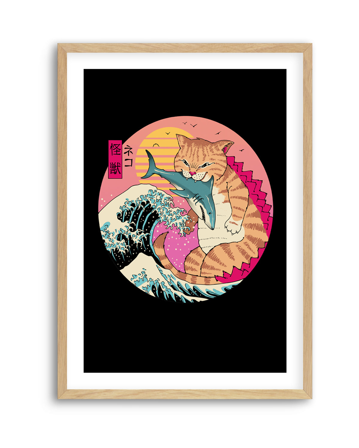 Neko Wave Kaiju By Vincent Trinidad | Art Print