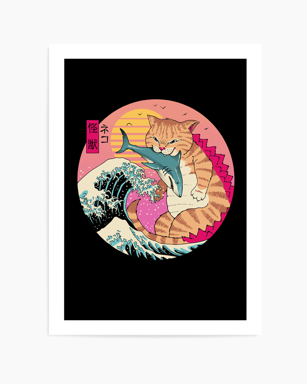 Neko Wave Kaiju By Vincent Trinidad | Art Print