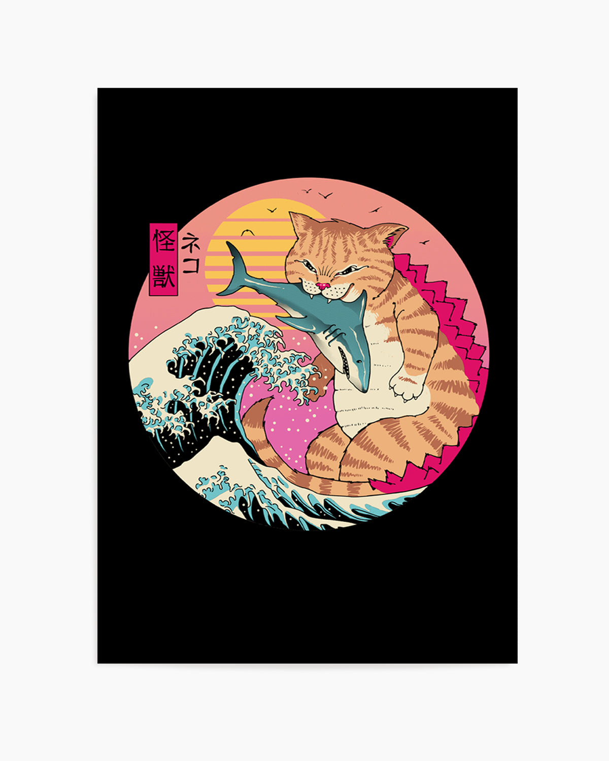 Neko Wave Kaiju By Vincent Trinidad | Art Print