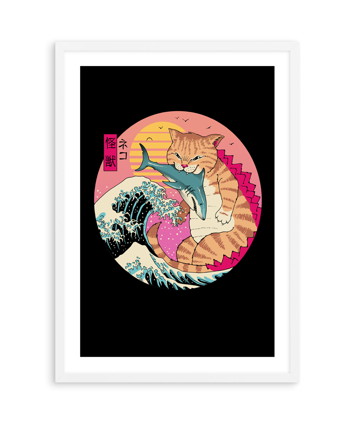 Neko Wave Kaiju By Vincent Trinidad | Art Print