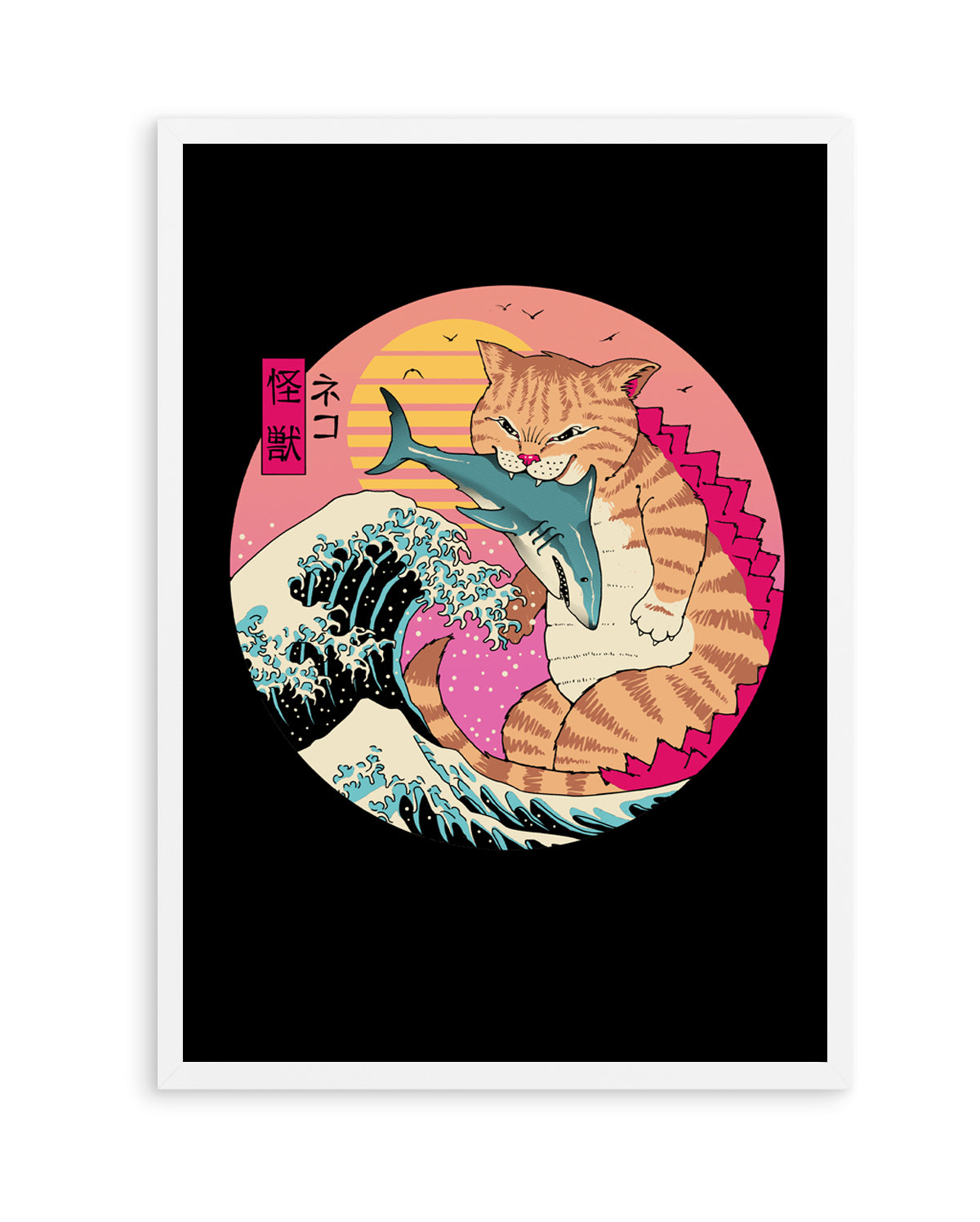Neko Wave Kaiju By Vincent Trinidad | Art Print