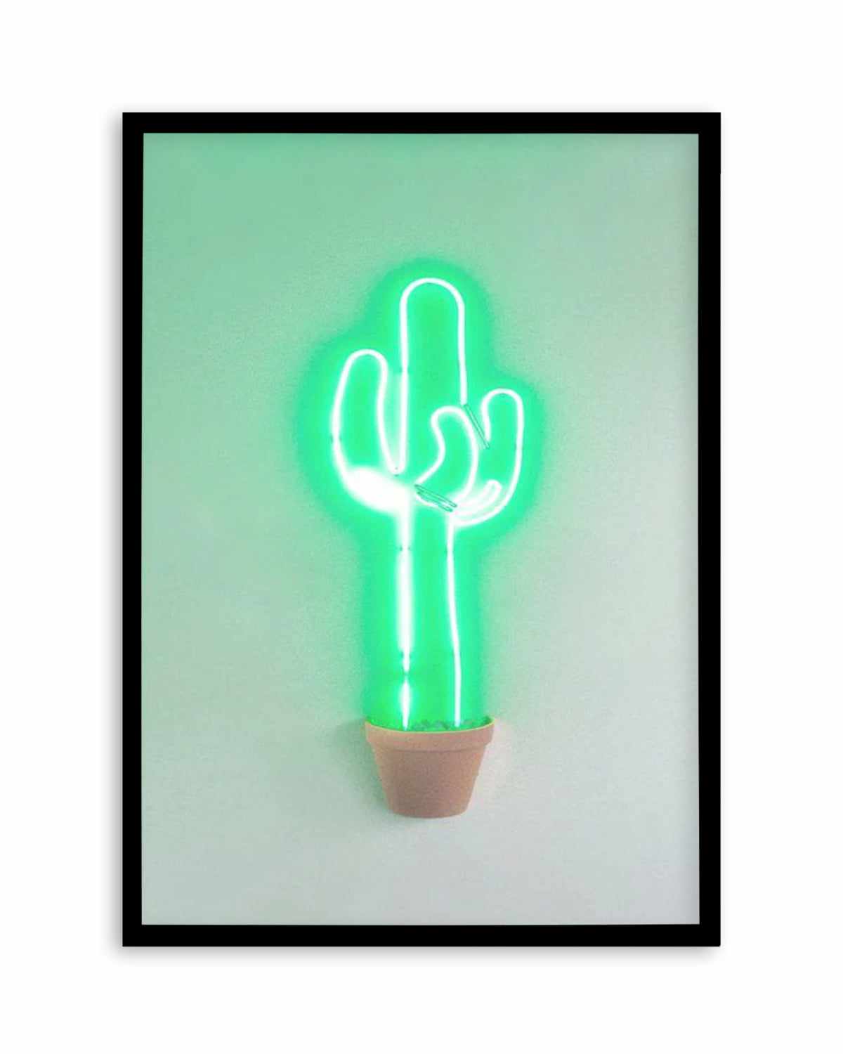 Neon Cactus | Green Art Print