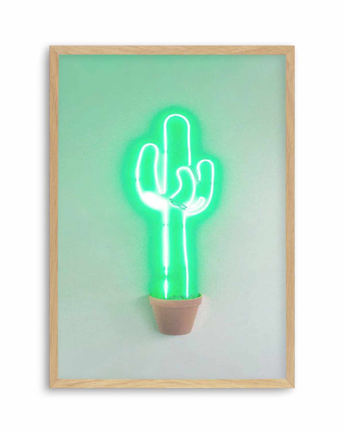 Neon Cactus | Green Art Print