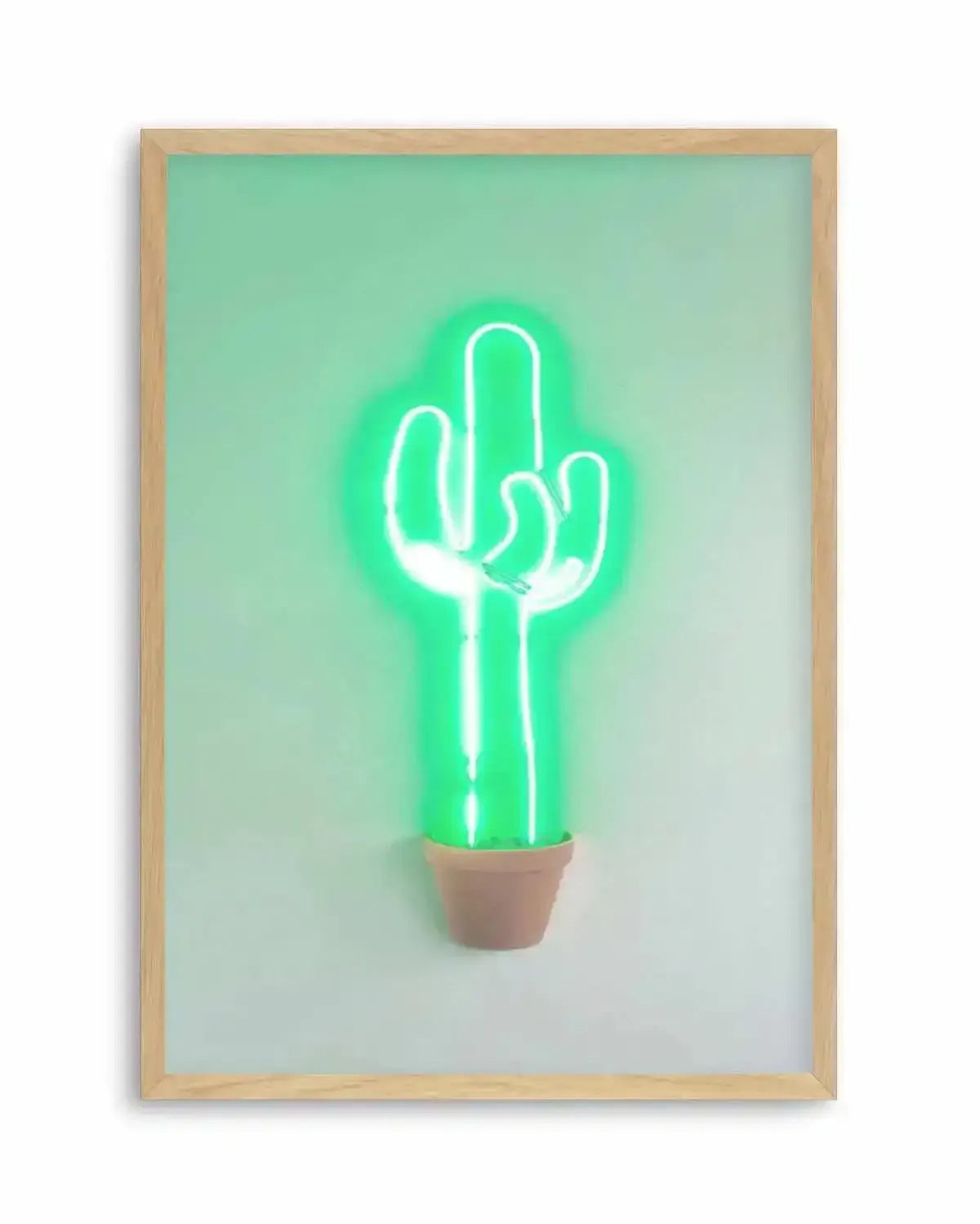 Neon Cactus | Green Art Print from Olive et Oriel where you can shop wallpaper and artworks online