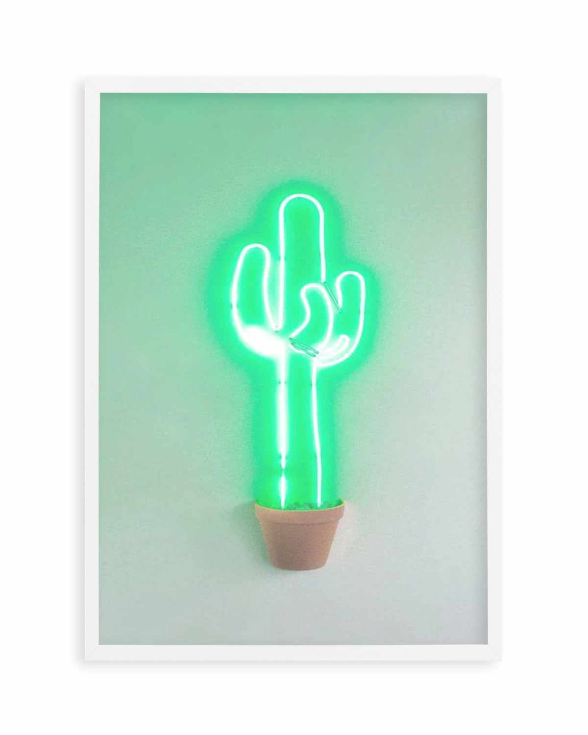 Neon Cactus | Green Art Print