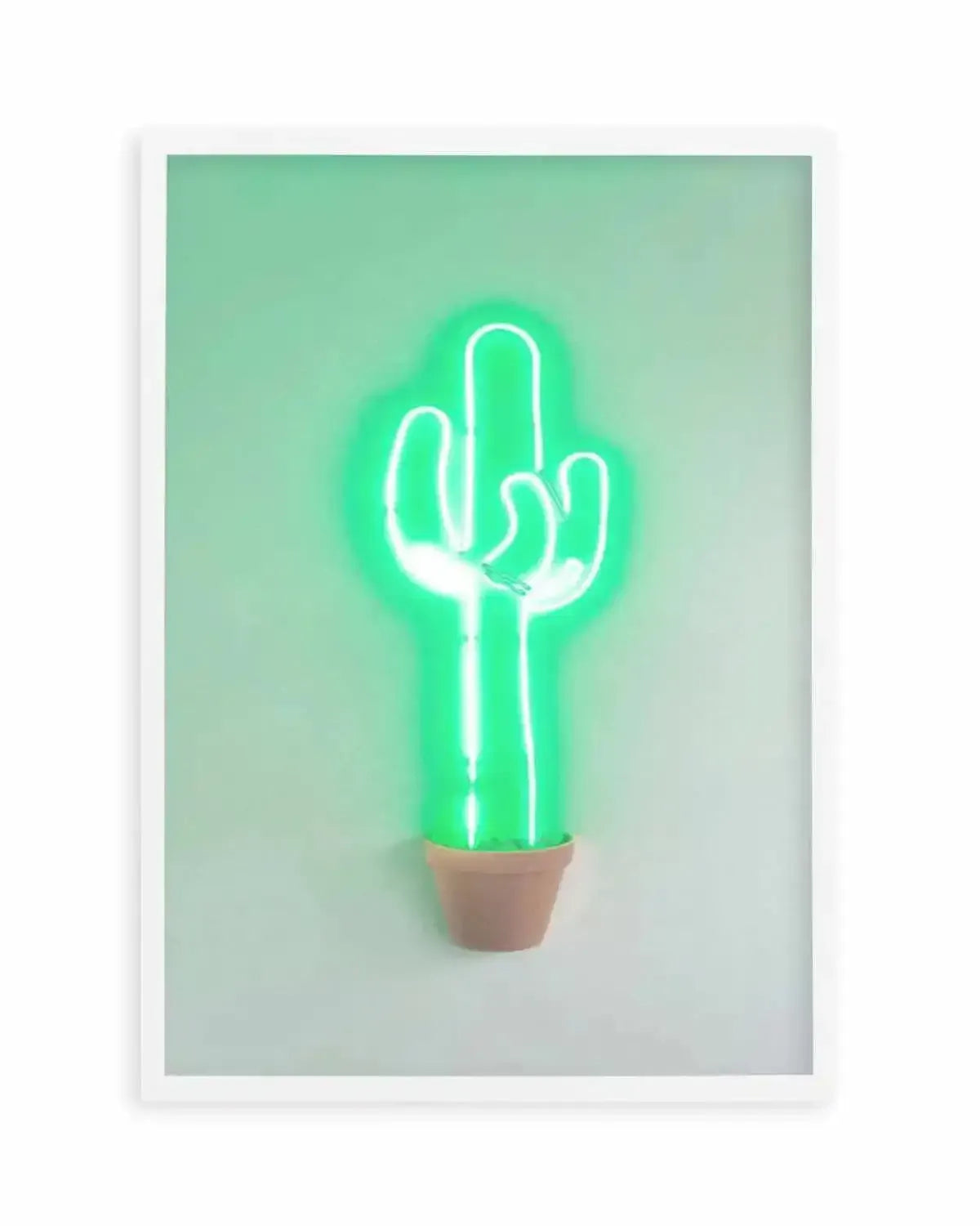 Neon Cactus | Green Art Print from Olive et Oriel where you can shop wallpaper and artworks online