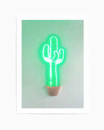 Neon Cactus | Green Art Print