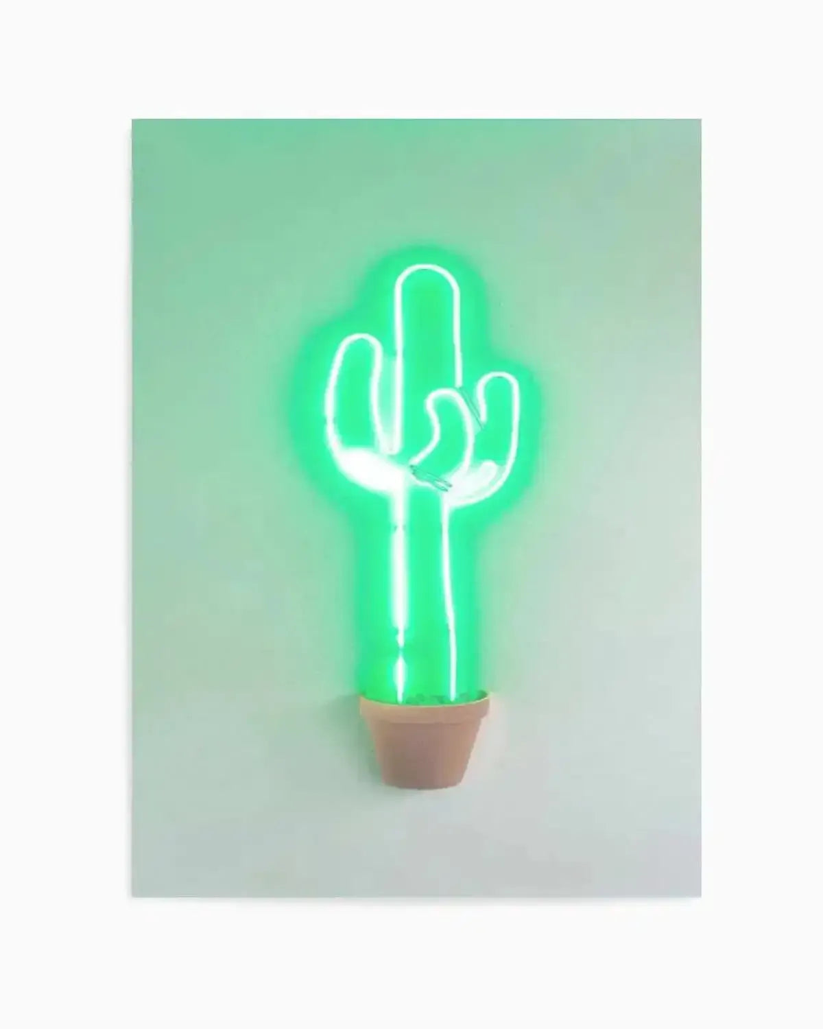 Neon Cactus | Green Art Print from Olive et Oriel where you can shop wallpaper and artworks online