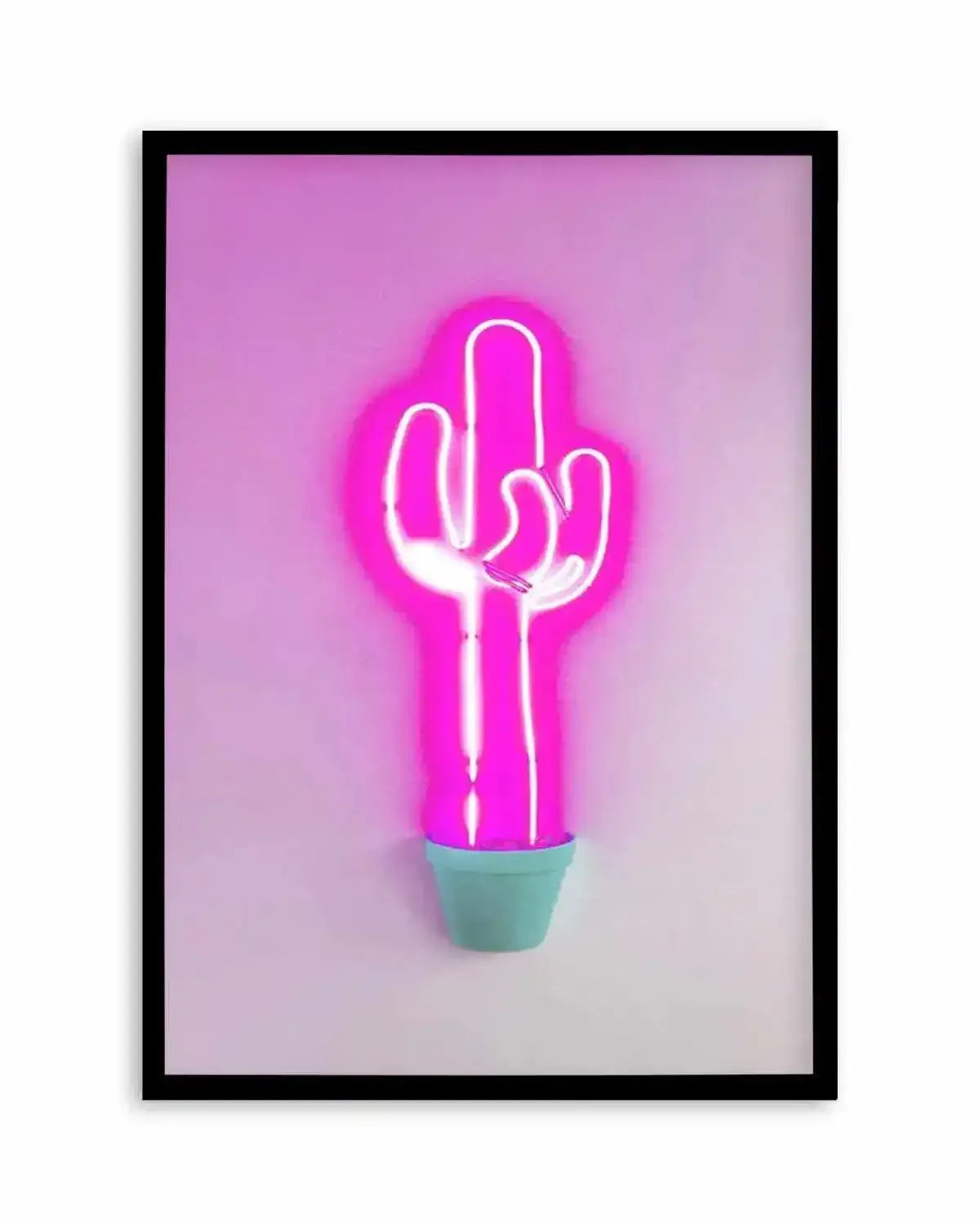 Neon Cactus | Pink Art Print from Olive et Oriel where you can shop wallpaper and artworks online